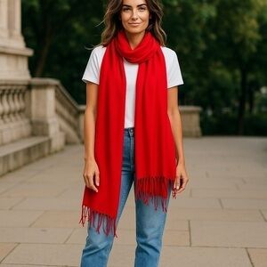 Elegant Red Scarf for Women